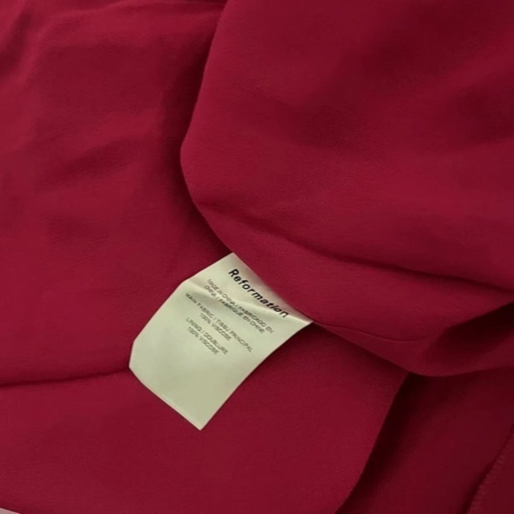 Reformation Besse Dress in Rhubarb *NEW* - Picture 6 of 6